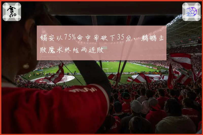 锡安以75%命中率砍下35分，鹈鹕击败魔术终结两连败